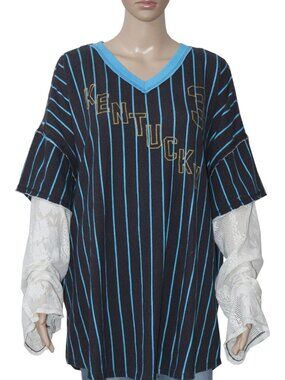 Free People We The Free Trevor Tee Oversized Striped Printed Top S